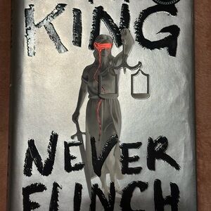 Stephen King 'Never Flinch' Hardcover Book - Silver with Black and Red Accents